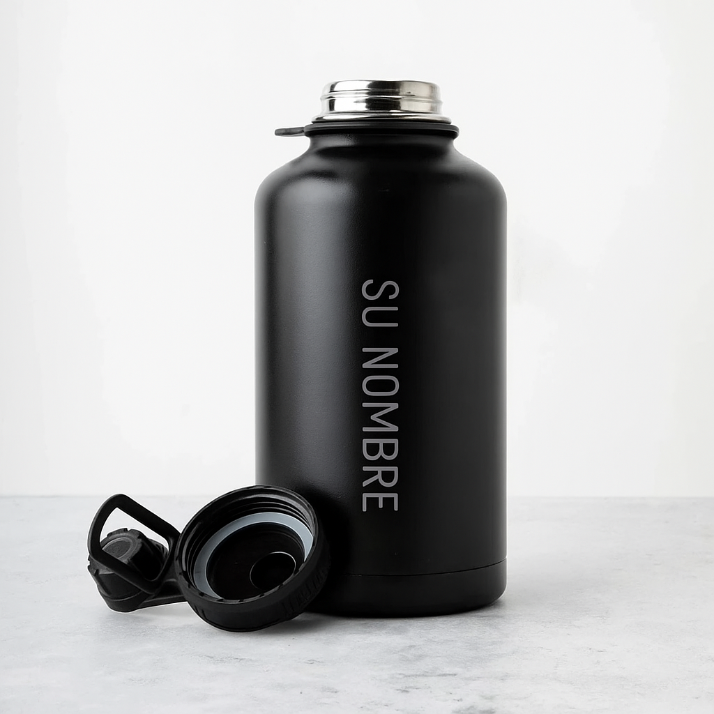 Botella Térmica Premium Gympack 2000ml - Personalizada Nombre