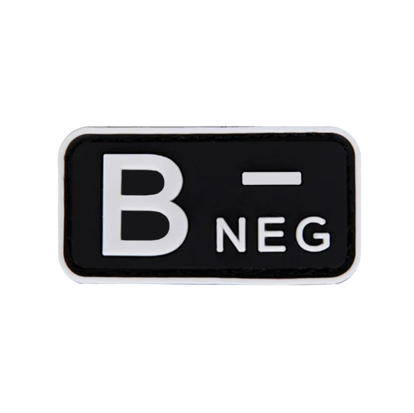 Parche Tipo Sangre (A+, B+, AB+, O+, A-, B-, AB-, O-) Negro