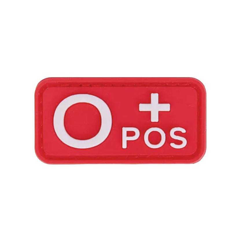 Parche Tipo Sangre (A+, B+, AB+, O+, A-, B-, AB-, O-) Rojo