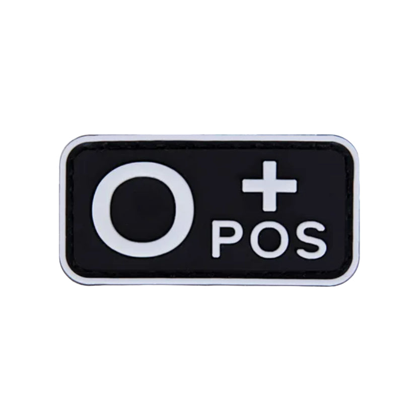 Parche Tipo Sangre (A+, B+, AB+, O+, A-, B-, AB-, O-) Negro