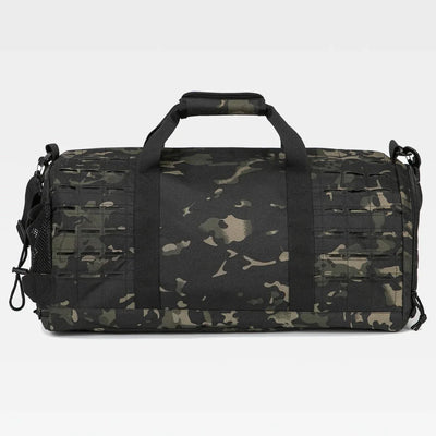 Bolsa Gympack Duffel 40L Preta Camuflada - Visão da Parte Traseira