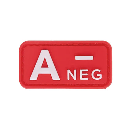 Parche Tipo Sangre (A+, B+, AB+, O+, A-, B-, AB-, O-) Rojo