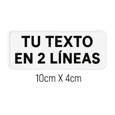 Parche Personalizable Dos Líneas Blanco